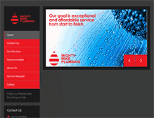 Tablet Screenshot of mightymikeplumbing.com